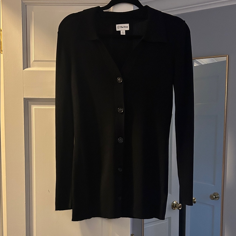 The Drop Women's Black Cardigan Sweater and Pants Set